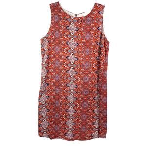 Straight Shift Dress Olive & Oak Red, blue, White Sleeveless Womens Size Small